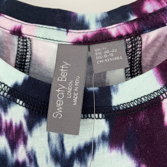 Sweaty Betty Easy Peazy Blue Flow Print Sustainable Vest Tank Top 8-10 - Picture 7 of 13